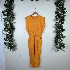 Calia Extended Shoulder Midi Dress Glowing Umber NWT Women’s Size XS